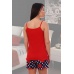 Пижама женская "5552" кулирка (цвет красный)