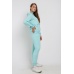 Костюм женский "КМФ-4519" футер с лайкрой (цвет бирюзовый)