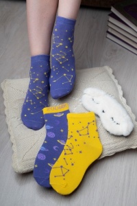 Носки детские "Зодиак" трикотаж (цвет в ассортименте, 3 пары)