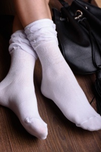 Носки женские "Балет" трикотаж (цвет белый, 3 пары)