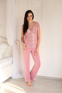 Пижама женская "Фима" трикотаж (цвет розовый)