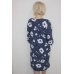 Платье женское "П1092.4" полиэстер (цветы, цвет синий)