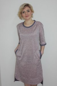 Платье женское "П778" полиэстер (цвет бежевый)