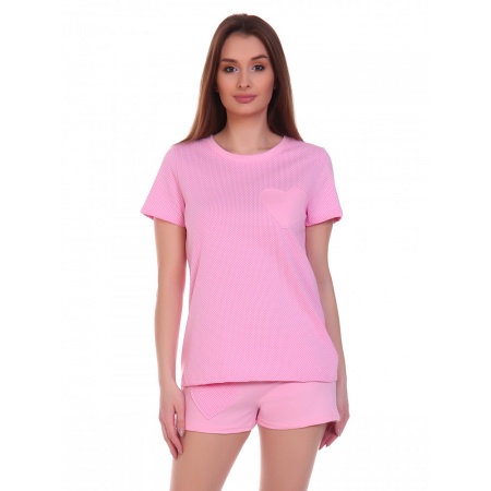 Пижама женская "М573" кулирка (цвет розовый)