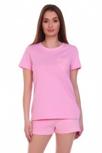 Пижама женская "М573" кулирка (цвет розовый)