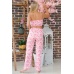 Пижама женская "ПЖ 015" кулирка (перышки, цвет розовый)