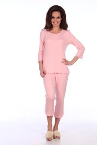 Пижама женская "1057/1" рибана пенье (цвет розовый)