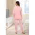 Пижама женская "Композиция" футер с начесом (цвет розовый)