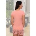 Пижама женская "2783" кулирка (цвет персиковый)