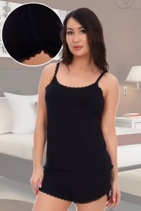 Пижама женская "10807" вискоза (цвет черный)