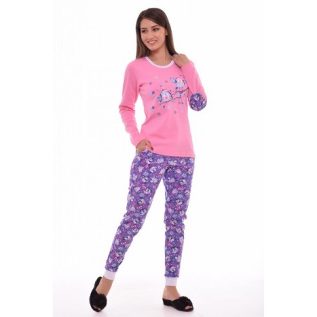 Пижама женская "1-120а" интерлок пенье (цвет розовый)