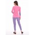 Пижама женская "1-121" интерлок пенье (цвет розовый)