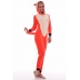 Пижама женская кигуруми "1-153" велюр (цвет оранжевый)