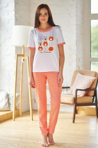Пижама женская "0825-70" кулирка (цвет оранжевый)