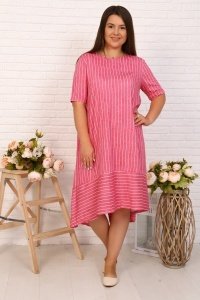 Платье женское "Стелла П-520" кулирка (цвет розовый)