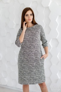 Платье женское "Лиана" трикотажное полотно (цвет серый)