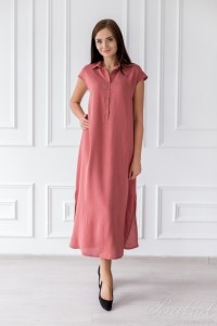 Платье женское "Леонора" ткань плательная (цвет персиковый)