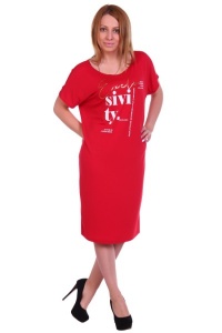 Платье женское "П-129" вискоза (цвет красный)