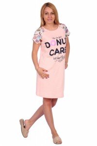 Платье женское "П-088" интерлок (цвет розовый)