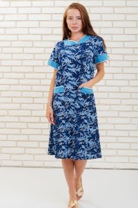 Платье женское "Даниэль С" кулирка (цвет синий)
