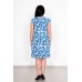 Платье женское "Жасмин С" кулирка (цветы, цвет синий)
