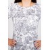 Платье женское "Розалинда" интерлок-пенье (цветы, цвет белый)
