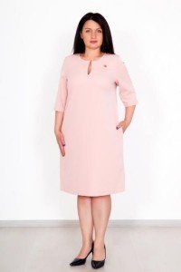Платье женское "Тома Р" креп (цвет розовый)