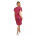 Платье домашнее женское "М670" кулирка (принт "Love is...", цвет малиновый)