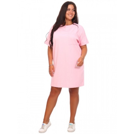 Платье женское "П791" трикотаж (цвет розовый)