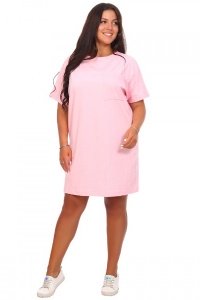 Платье женское "П791" трикотаж (цвет розовый)