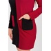 Платье женское "П 279" футер с лайкрой (цвет бордовый, черный)
