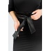 Платье женское "П 182" искусственная кожа, футер (цвет черный)