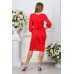 Платье женское "П 026" футер с лайкрой (цвет красный)
