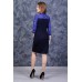 Платье женское "П 208" гипюр, диор (цвет темно-синий)
