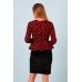 Платье женское "П 236" велюр стрейч, флок (цвет красный)