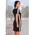 Платье женское "Брианна" футер двухнитка с лайкрой (цвет черный)