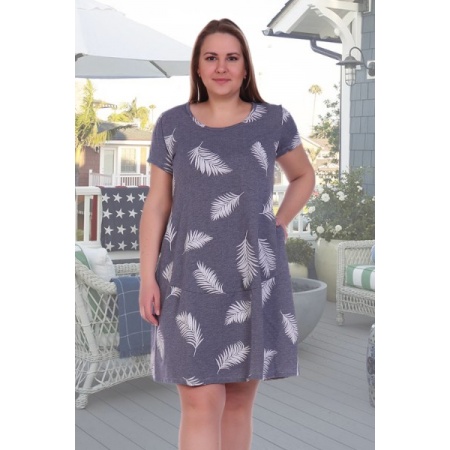 Платье женское "4832" кулирка кабартма (цвет серый)