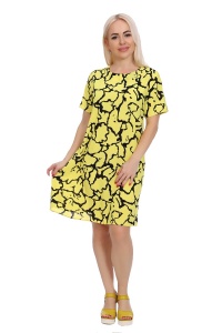 Платье женское "10324" суперсофт (цвет желтый)