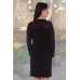 Платье женское "2380" деворе, футер 2-х нитка (цвет черный)