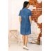 Платье женское "6879" джинса (цвет синий)