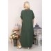 Платье женское "3481" лен (цвет зеленый)