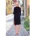 Платье женское "12403" интерлок (цвет черный)