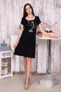 Платье женское "6869" вискоза (цвет черный)
