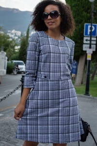 Платье женское "10817" футер (цвет серый, хаки)