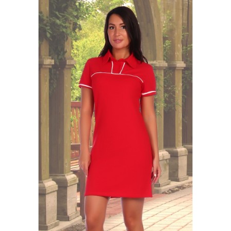 Платье женское "3325" пике (цвет красный)