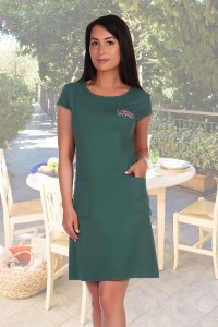 Платье женское "2461" вискоза (цвет зеленый)