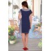 Платье женское "3838" кулирка (принт, цвет синий)