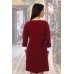 Платье женское "Дева" футер двухнитка с лайкрой (цвет бордовый)