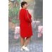 Платье женское "Люсьена" футер двухнитка (цвет красный)