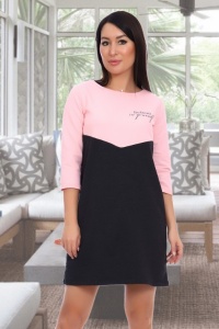 Платье женское "Изольда" футер двухнитка (цвет розовый)